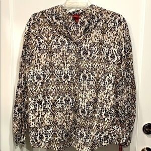 SnakeSkin Print Button Up Top